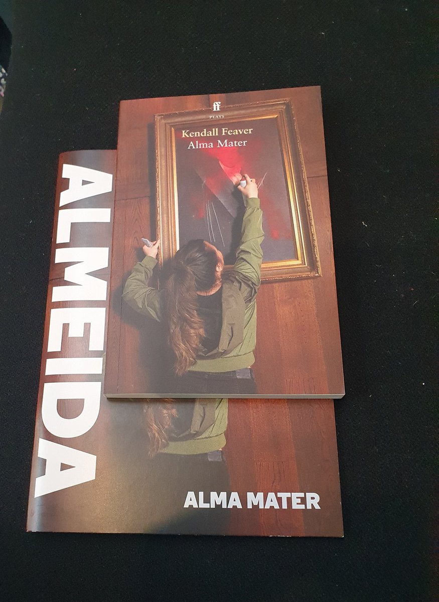 Back again last night to my lovely  <a href="/AlmeidaTheatre/">Almeida Theatre</a>  for "Alma Mater".
A difficult topic &amp; many different views. The whole cast were great. They "burned" for the fates &amp; injuries that their characters experienced. Bravo to all, but especially to Nathaniel Parker &amp; <a href="/susannahwise/">susannahwise</a>