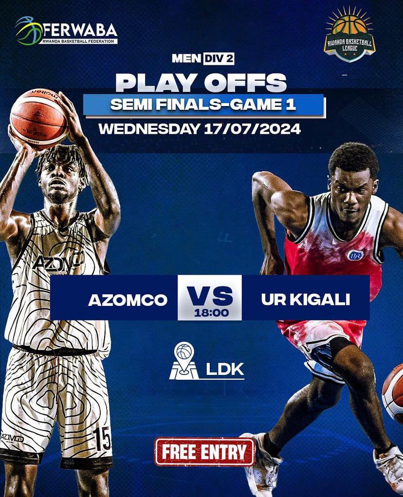azomco_global's tweet photo. Don’t miss our Semi-Final action 💥 TONIGHT at 6pm at LDK

Game 1
⛹🏾‍♂️UR-Kigali
⏰6pm (start time)
📍LDK Gym (Kiyovu)

Come to support AZOMCO!

#azomco #semifinals #basketball #win #league #players #coaching #rwanda #kigali #ballers #hoops #layups #dunk https://t.co/AN6eLwsXmP