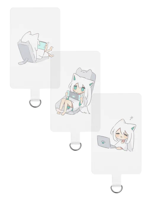 SUZURIにスマホストラップの猫背たちを追加しました!現在セール中です 