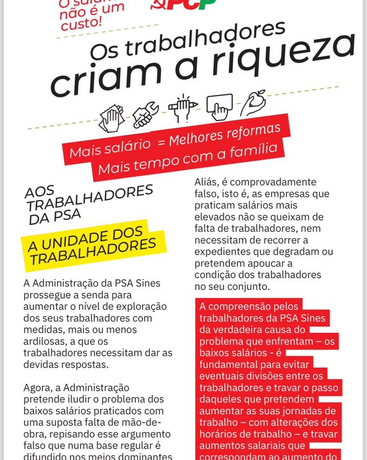 miguel535's tweet photo. A Administração da PSA Sines prossegue a senda para aumentar o nível de exploração dos seus trabalhadores com medidas, mais ou menos ardilosas, a que os trabalhadores necessitam dar as devidas respostas. Agora, a Administração pretende iludir o problema… https://t.co/OJze70ZQy8 https://t.co/2oSJXm0uXf