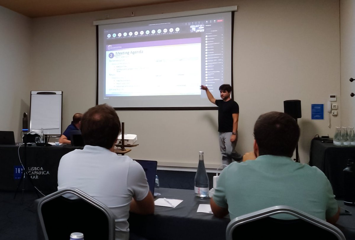 Chameleon_HEU's tweet photo. Exciting days at the CHAMELEON Project's Technical Meeting in Caparica, Portugal!🚀 We're advancing on bundles (WP4) and the Drone Innovation Platform (WP5). Innovation is in the air! #Innovation #Technology #Drones #ChameleonProject #WP4 #WP5 #TechMeeting #TechInnovation https://t.co/xg1QUtXynM