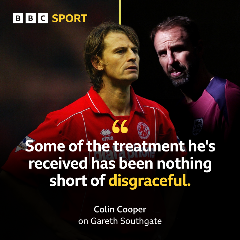 BBCTeesSport's tweet photo. Colin Cooper has been speaking passionately to @GaryAPhilipson about his friend and former Middlesbrough teammate Gareth Southgate 🤝❤️

#Boro | #UTB | #BBCFootball