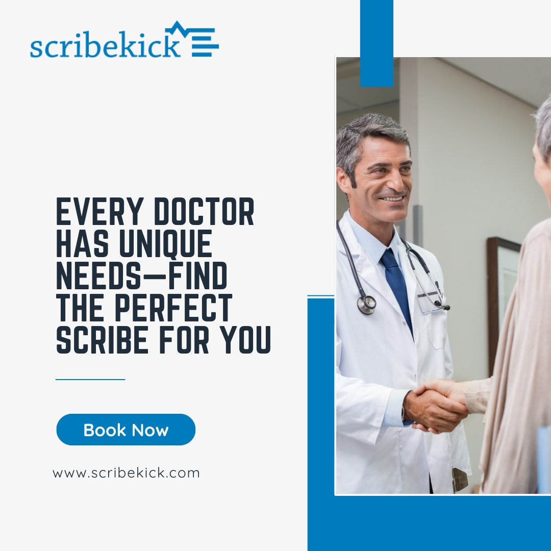 scribekick's tweet photo. With over 10 years in business, we’ve learned that every doctor has a unique need. This is why our scribes #1 focus is to learn our doctors' needs. As humans, our scribes clarify, research and remember to best serve our scribes for the short or the long-term. https://t.co/oHYiy9sQSS