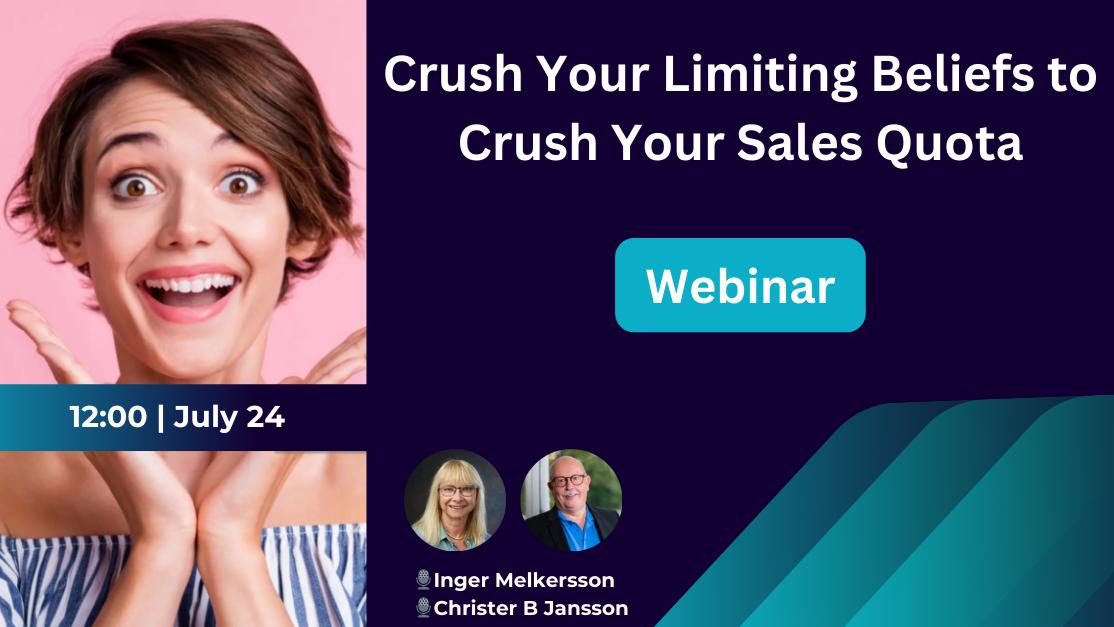 ConfidentA's tweet photo. Crush Your Limiting Beliefs to Crush Your Sales Quota
Join our webinar on July 24 at 12:00 and learn how to overcome these barriers.
https://t.co/Bo63kBhHlh https://t.co/323FPszAzH