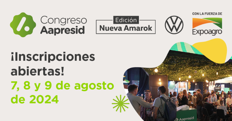 aapresid's tweet photo. Congreso Aapresid |📣 ¡INSCRIPCIONES ABIERTAS! 

🕛¡La espera termino! Forma parte del evento más importante en vanguardia de innovación y conocimiento para un Agro sustentable. #TodoEstáConectado

🎫Guarda tu lugar aquí: https://t.co/pXINPn4N4H
