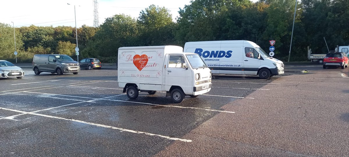 Where’s the van?”
So while I await Vic the mechanic to come round with his chainsaw to do the job of fixing the vans electrics, here’s a picture of the van taken quite a while ago at a service station on route home from the garage.
Some Jolly shenanigans videos to come. Cheers!