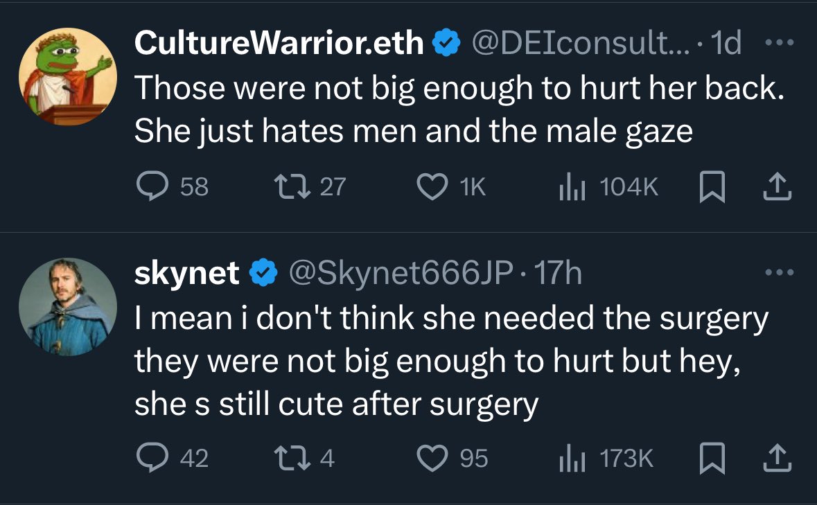MaestroMorgan17's tweet photo. Random woman posts her reduction surgery. 

Random men refuse to be normal about it. https://t.co/cWhZiZUYcQ