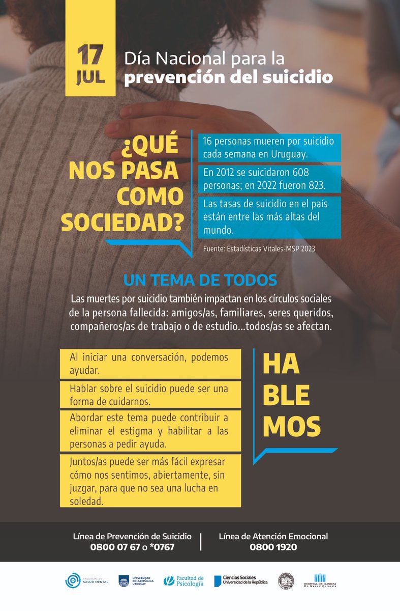 hcmquintela's tweet photo. 17 de julio: Día Nacional para la prevención del suicidio https://t.co/bl73DTFSss