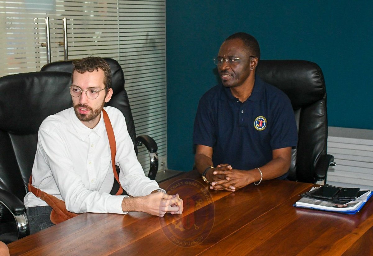 OfficialKCGS's tweet image. The DG #KCGS had a productive side discussion on the fringes of the ongoing #OICCONFERENCE with the outgoing GoBlue field project manager. They reviewed the nearing completion of the GoBlue project, highlighting milestones achieved. Capacity building programs emerged as crucial