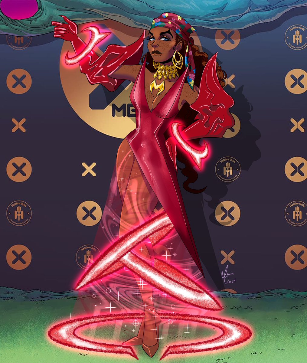 isaiahbeenlost's tweet photo. Scarlet Witch Hellfire Gala 2024 lewk by moi for the Redesigning X-Men group! 🔮 #ScarletWitch #RedesigningXMen #HellfireGala #Fanart https://t.co/qTHjcrrr13