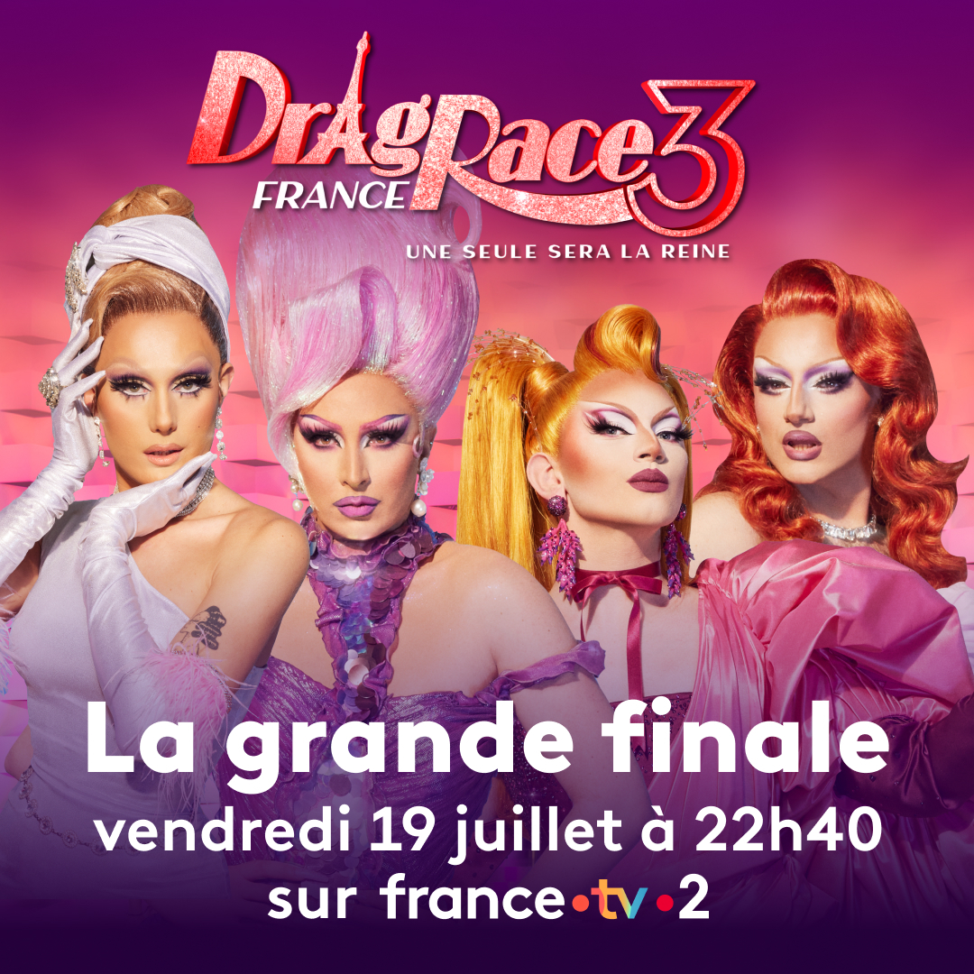 FranceTV's tweet photo. À vos agenDRAG ! ✨ La grande finale de #DragRaceFrance c'est à partir de 22h40 sur France 2 et notre plateforme https://t.co/PaFR6Ej5Lf ! https://t.co/Uf1SGKoWvU