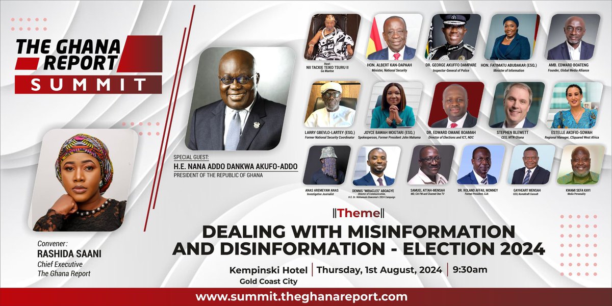 Learn about the role of technology in spreading disinformation at The Ghana Report Summit.#TheGhanaReportSummit #fightfakenews #fightdisinformation2024 theghanareport.com