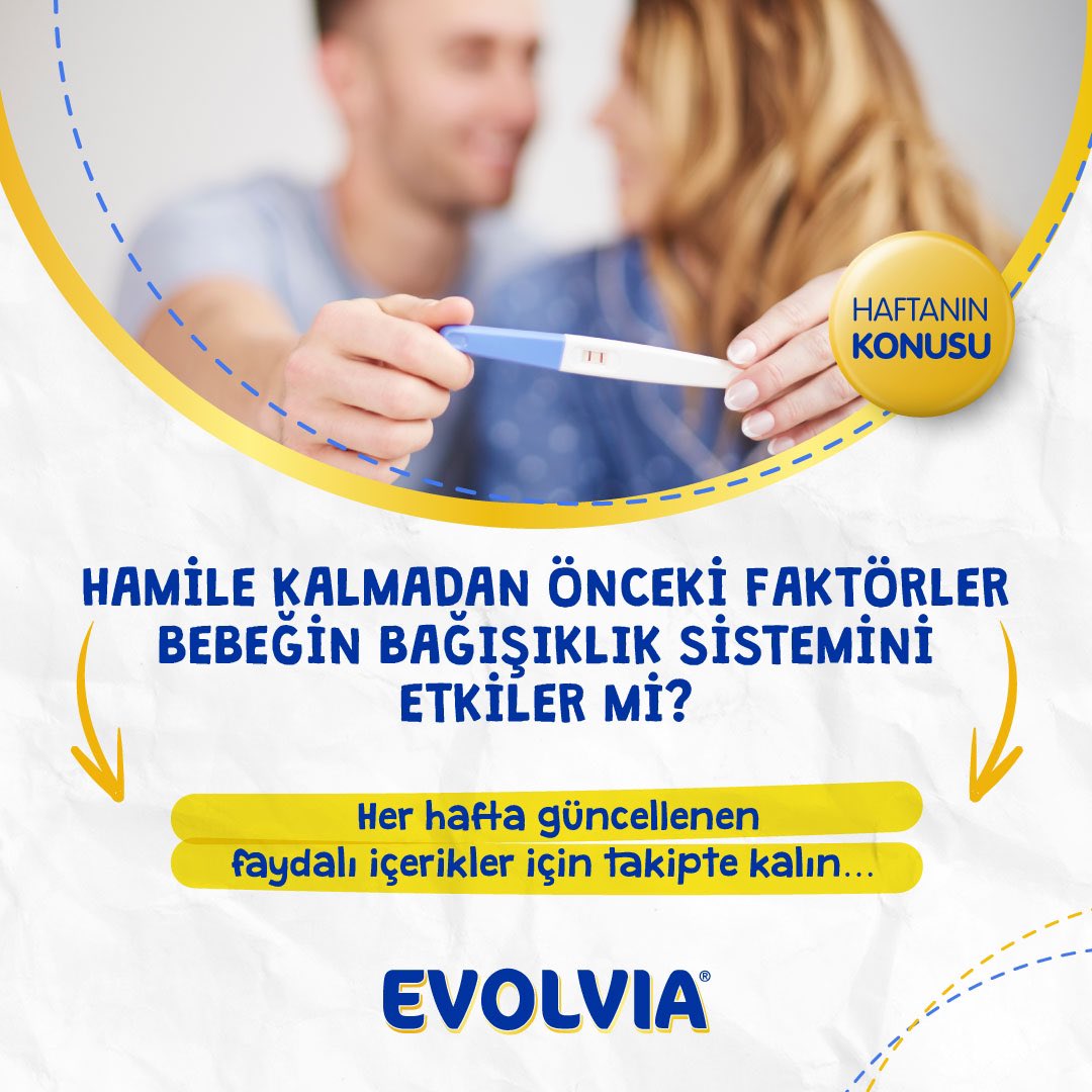 ‘’Hamile Kalmadan Önceki Faktörler Bebeğin Bağışıklık Sistemini Etkiler mi?’’ makalemize ulaşmak için; evolvia.com.tr/makaleler/hami…