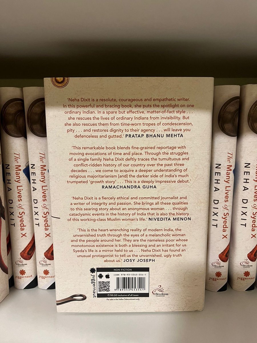 nehadixit123's tweet image. First copies! First Book!
Who would have thunk?!
'The Many Lives of Syeda X: The Story of an Unknown Indian'
Published by @juggernautbooks.
Will be available July 31 onwards.
