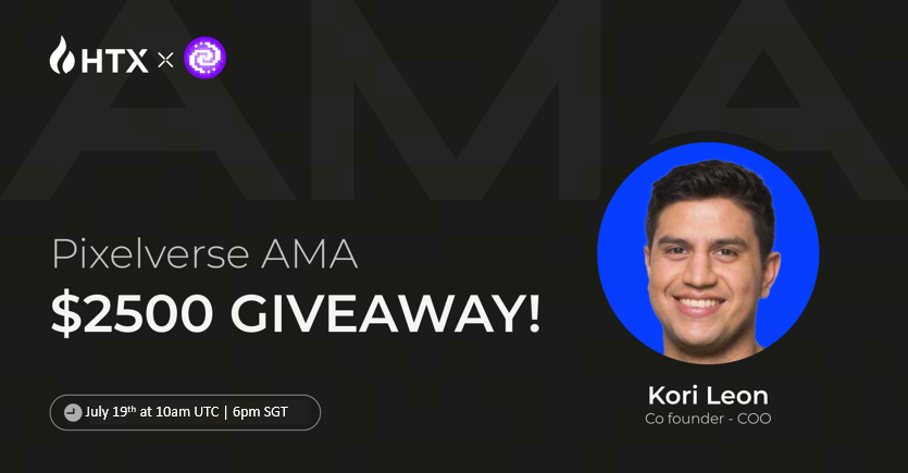 HTX_Global's tweet photo. 🎉HTX x Pixelverse AMA Event!

$2,500 Giveaway:
☑️ Follow @HTX_Global @pixelverse_xyz

☑️ RT + Like + Tag 2 Friends

☑️Set Reminder:  https://t.co/ZjIguCETmk

☑️ Fill out form after AMA:
https://t.co/4qzIjLdXOr https://t.co/FjwgXtJFb9