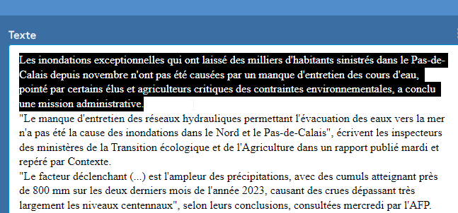 Méga surprise : les inondations du Pas-de-Calais, ce n'est pas la faute des écolos (via <a href="/afpfr/">Agence France-Presse</a> <a href="/Contexte/">Contexte</a>)