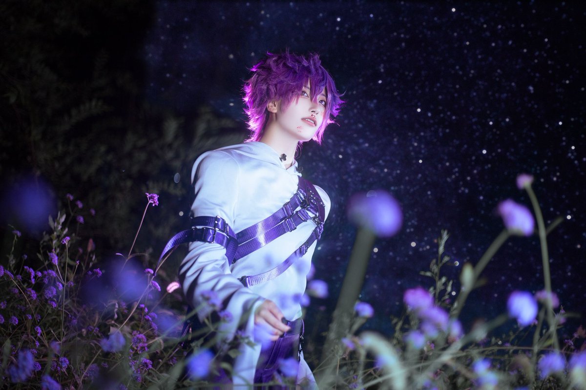 45k_ba's tweet photo. At that moment, the sky became dark, and light fell from the sky onto the field.

A star has fallen in my eye.

Transforming to purple light.

Supernatural energy inside.

Look into my eyes right now.

#ukiform #UkiVioleta 
uki Happy birthday! https://t.co/stAIeoA0JK