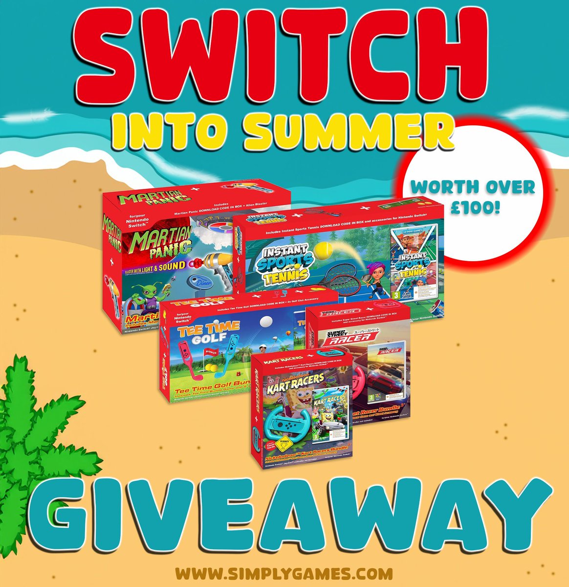 🌞 Nintendo Switch Summer Giveaway!🌞

Enter our giveaway for a chance to win all of these Nintendo Switch bundles! 

To enter:
- Follow us
- Tag a friend
- Like this post

 Don't miss out on the chance to win amazing prizes!🕹️#NintendoSwitch  #Giveaway 

One lucky winner will be