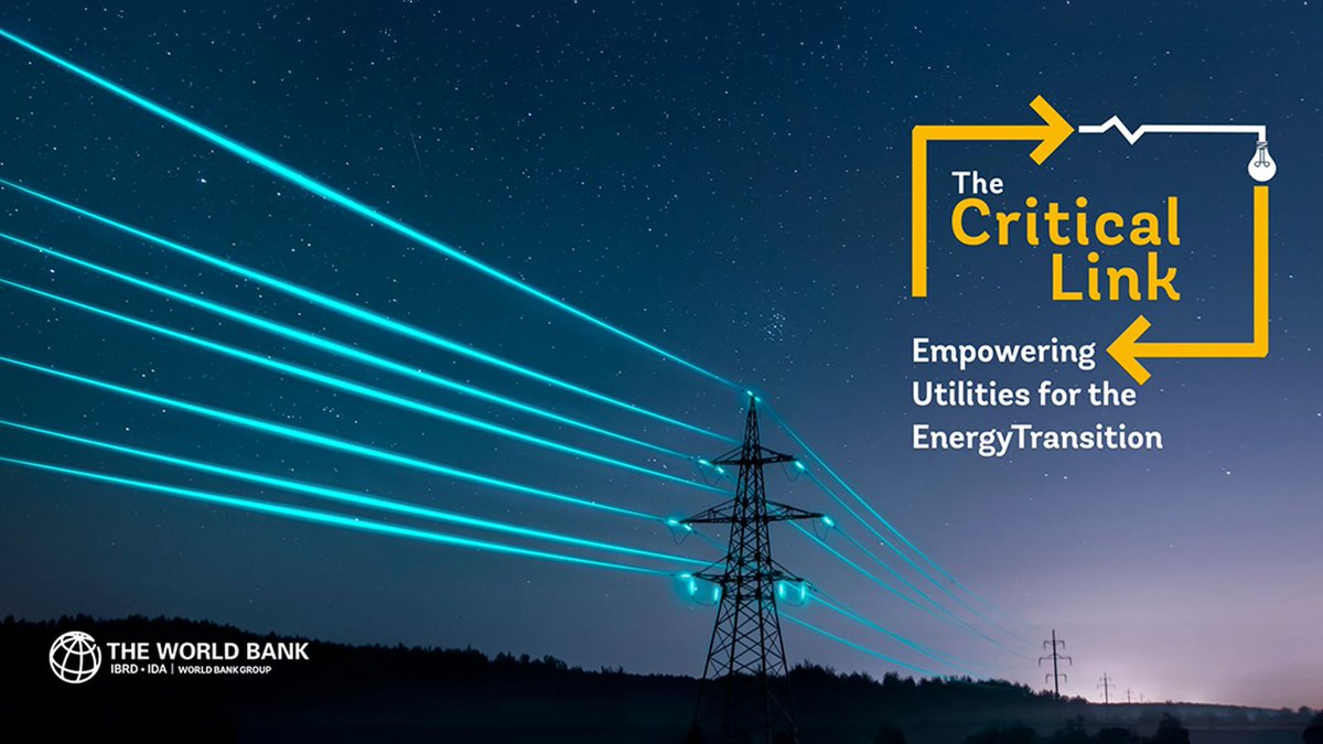 World Bank Energy (@wbg_energy) on Twitter photo 📢 OUT NOW!
New <a href="/WorldBank/">World Bank</a> + #ESMAP report, The Critical Link: Empowering Utilities for the #EnergyTransition, examines 180+ utilities in over 90 countries and reveals only 40% can cover their operating & debt service costs.
🌐 Read the report: wrld.bg/2TsJ50SktP9 📢 OUT NOW!
New <a href="/WorldBank/">World Bank</a> + #ESMAP report, The Critical Link: Empowering Utilities for the #EnergyTransition, examines 180+ utilities in over 90 countries and reveals only 40% can cover their operating & debt service costs.
🌐 Read the report: wrld.bg/2TsJ50SktP9