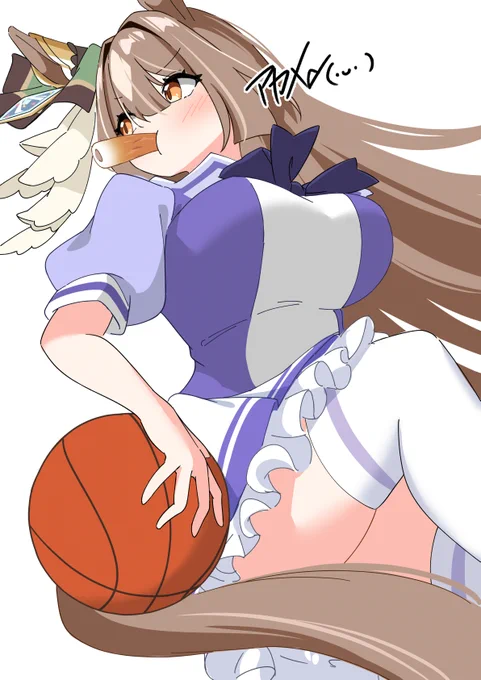おはようございますSkebでちくわを咥えて後ろ向きにドリブルするダイヤちゃんを描きましたよリクエストありがとうございました～～ 