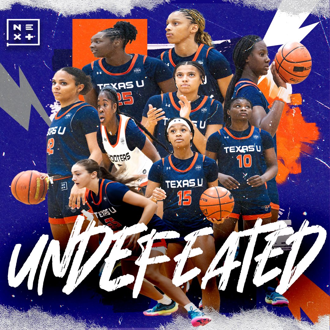 TXUBasketball's tweet photo. Undefeated @UANextGHoops Session 2 for our @TXUBasketball 16u GUAA in Indy‼️One of the top 16u in 🇺🇸, this team is ready to make a run for a UA Championship..
79-31 vs Books and Basketball
66-43 vs Nebraska Attack
68-40 vs Example Sports
63-62 vs MBA
#TXUFam🖤🧡
#USvsJULY https://t.co/lLiiqlxjlw