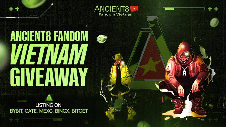 YiwiJR's tweet photo. 💰🎁GIVEAWAY DEGEN x ANCIENT8 VN FANDOM

Chào mừng kỉ nguyên của Web3 Gaming cùng 
@Ancient8_gg🎮

🎁Phần thưởng: 50$ cho 5 bạn may mắn 

⌛️Thời gian: 17/7-22/7

Hướng dẫn tham gia 🔽
1⃣ Theo dõi @Ancient8_gg,  @ancient8_vn, @CanPhuoc 
2⃣ Like & Retweet bài viết này
3⃣Bình luận địa chỉ ví $A8 + tag 3 bạn

Quá easy phải ko ae, nhanh vào cmt để húc lấy 10$ mỗi bạn nhanh nhất.