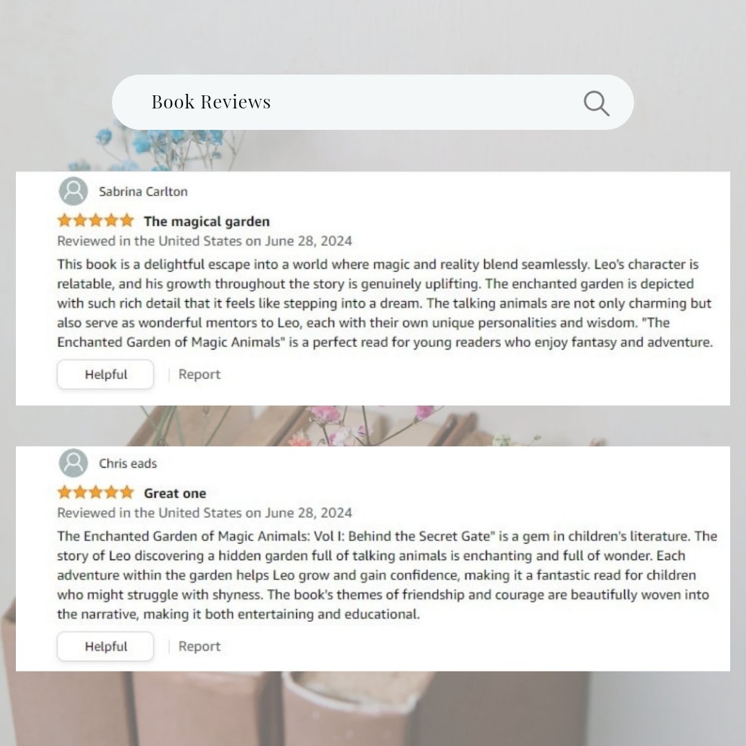 KarisaMWrites's tweet photo. 📚✨ Reader Review Spotlight: The Enchanted Garden of Magical Animals ✨📚
Thank you to all my amazing readers for your support! Your feedback means the world to me!🌟

#ReaderReview #TheEnchantedGardenOfMagicalAnimals #ChildrensBooks #amreading #AuthorLife https://t.co/vasdcVk8gq