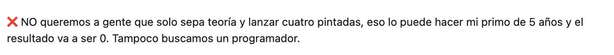 hook_ia's tweet photo. ¿Es normal este comentario en una oferta de trabajo? 🤣
Por si queréis aplicar a la oferta: https://t.co/zJ9rFI03eL https://t.co/3weNqWjg4X
