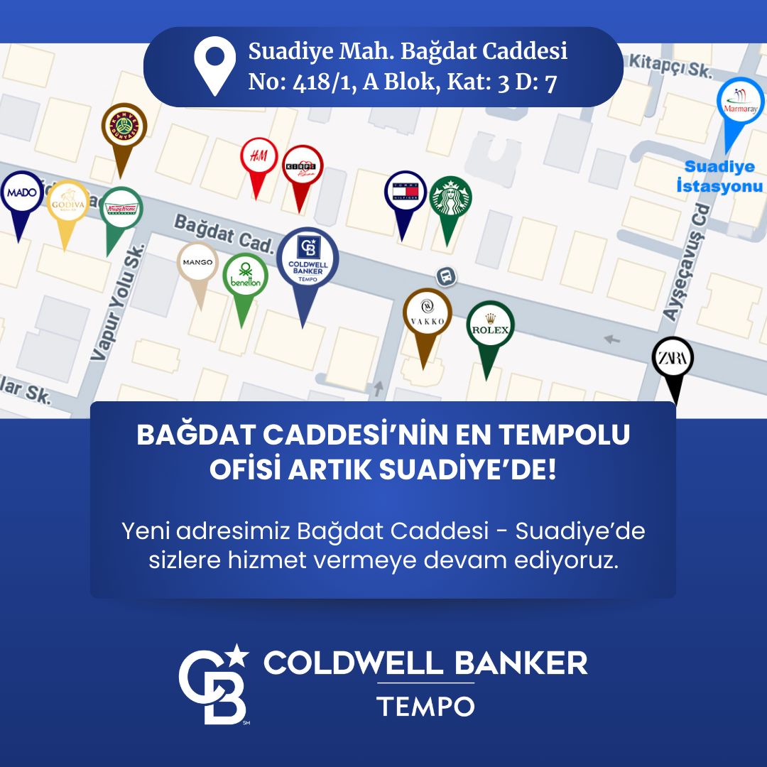 BAĞDAT CADDESİ'NİN EN PRESTİJLİ YERİNE TAŞINDIK