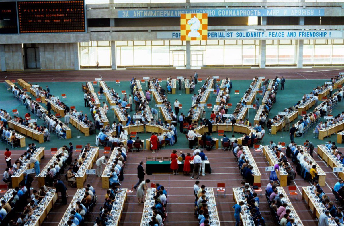 Russia's tweet photo. ♟ Happy International #ChessDay!
❓ #DYK that most World Chess Champions were from USSR/Russia?
Off the top of the head: #Alekhin, #Botvinnik, #Spassky, #Smyslov, #Tal, #Karpov, #Kramnik
A game for ages and... for all ages! 👴👦👧 Millions cannot stop playing!
#CheckMate https://t.co/ZKRzqj5pKd