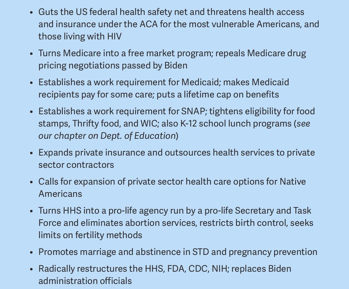 kinley_brenda's tweet photo. #DemsUnited #Fresh
#ProudBlue 
Each day I will highlight an area of Trumps Project2025 fascist plan and how it will affect you. 

✨⭐️Day 6⭐️✨

Today I will focus on HEALTHCARE. The plan calls for 

🚩Repealing the Affordable Care Act which would raise healthcare costs and threaten coverage for millions
🚩Full privatization of Medicare
🚩Repealing Biden’s Medicare drug price negotiation program; reverses cap on insulin
🚩Removing vaccine mandates 
🚩Cutting CDC vaccine research and preparedness 
🚩Eliminating federal services to LGBTQ community
🚩Establishing a work requirement for Medicaid
🚩Requiring Medicaid recipients pay for some care
🚩Putting a lifetime cap on Medicaid benefits

Medicaid appears in #Project2025 55 times, Medicare appears 50 times, and the Affordable Care Act 12 times

#VoteBlue2024 to protect our HEALTHCARE and #StopProject2025