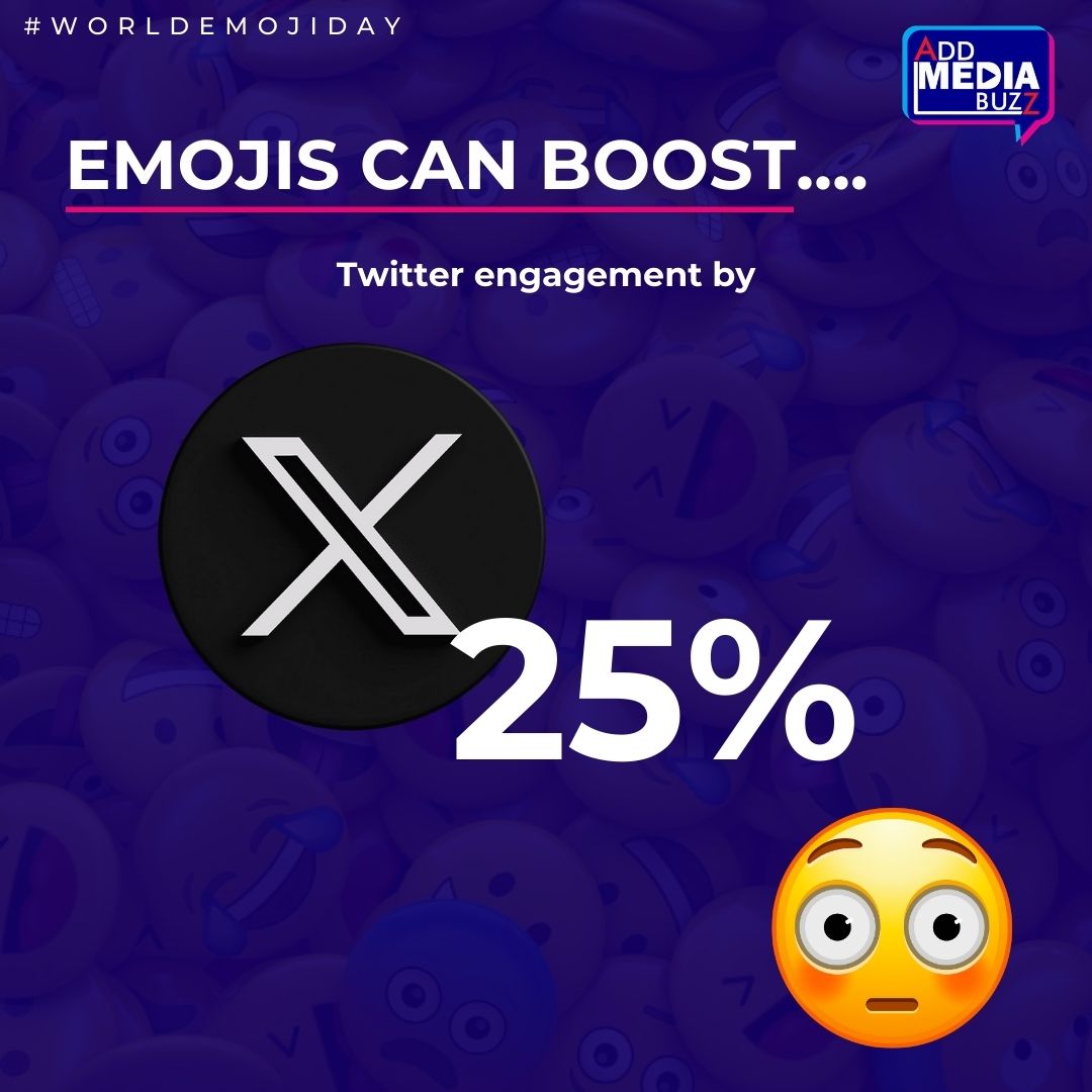 AddMediaBuzz's tweet photo. On this World Emoji Day, discover how emojis can elevate your digital marketing strategy! 🌟📈
.
Add Media Buzz wishes you all a happy and expressive World Emoji Day! 😊🎉
.
#AddMediaBuzz WorldEmojiDay #DigitalMarketing #EmojiPower #AgencyLife #Marketing #DigitalExperts https://t.co/uGNHoPuEZr