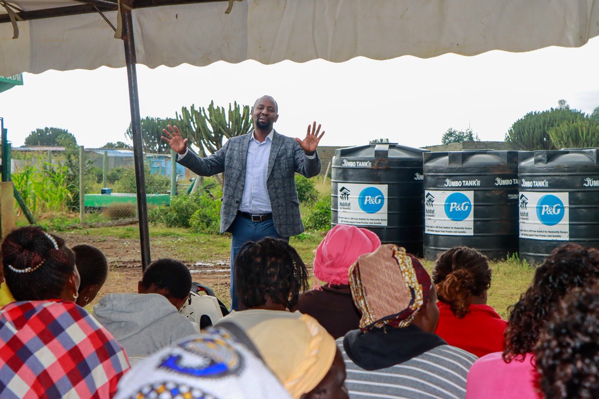 LaikipiaMENWAR's tweet photo. "I am delighted that, through collaborative partnerships, we are making significant progress in addressing water challenges. Our vision is to distribute 50,000 water tanks by 2027, aiming to boost and support communities' wellbeing,"  @koinange https://t.co/Se17q0fKbR