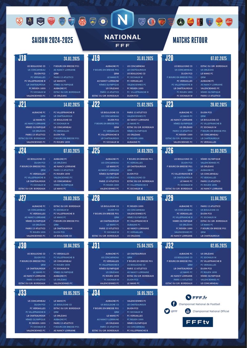 nationalfoot_'s tweet photo. 🚨💣 LA CALENDRIER DU CHAMPIONNAT DE NATIONAL 1 EST ENFIN LA !! 📆

📸 @FFF https://t.co/qrE2z4h790