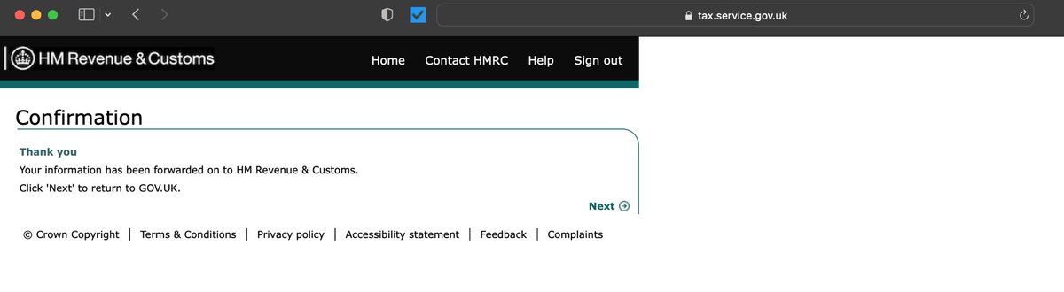 benleungcp's tweet photo. @HMRCcustomers Hi, Martin ! My wife and I both also carried out the registration online. And both have the confirmation page shown out after we submitted resignation! Thanks! https://t.co/fXNrxWpEvP