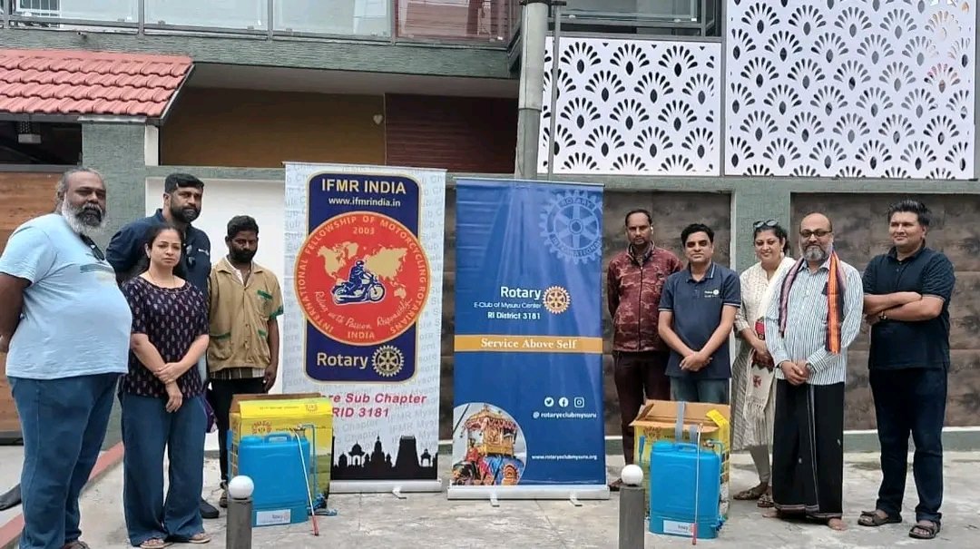 Happy to collaborate with Mysore City Corporation in the battle against Dengue and flu outbreaks. 🦟  we proudly handed over insecticide spraying machines. Together, we aim to create a healthier, safer society for everyone in Mysuru! 💪 Let's make a lasting impact together.