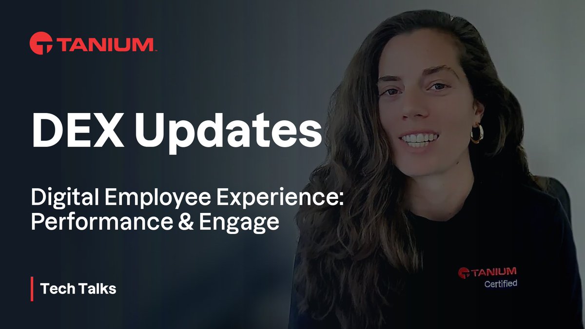 📈✏️📉 <a href="/Tanium/">Tanium</a> #dex #digitalemployeeexperience increases automation for IT support, performance alerts, and more. Check out today's demo:
youtube.com/watch?v=MXV5lp… #informationsecurity #informationtechnology