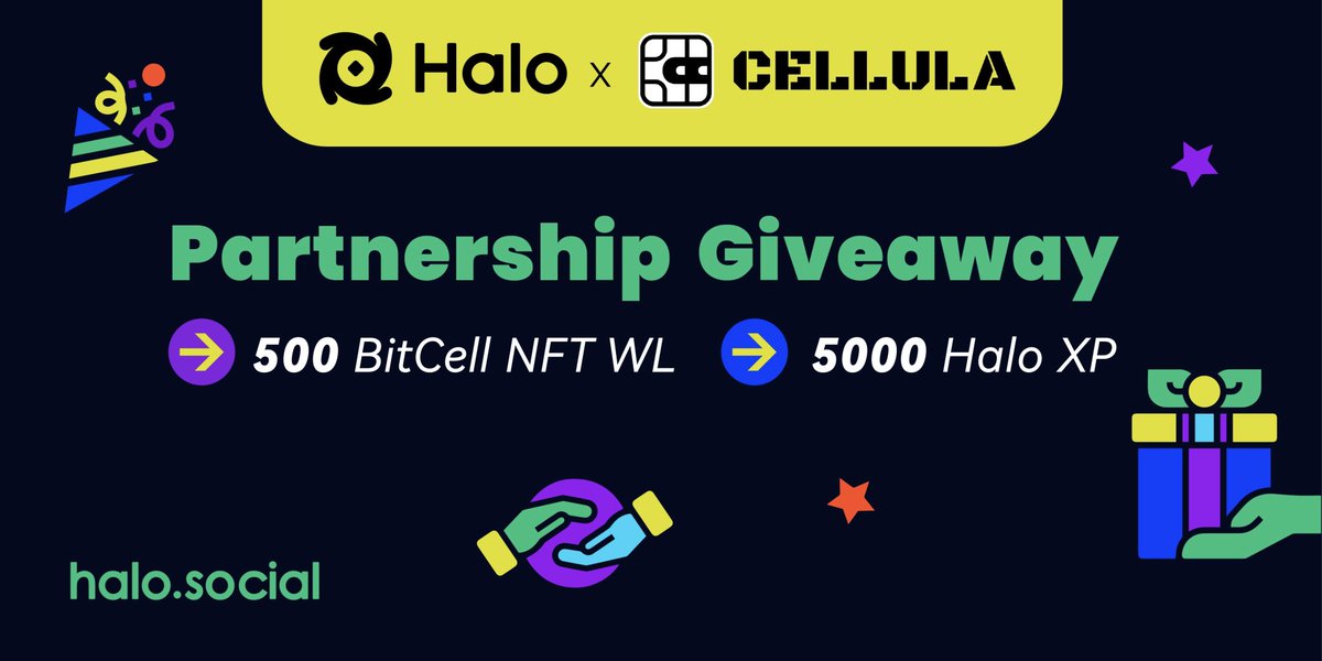 HaloDotSocial's tweet photo. 🥳We're thrilled to announce a partnership with @cellulalifegame, an on-chain AI game backed by @BinanceLabs  &amp; @OKX_ventures!

🎁To celebrate, we're hosting a giveaway:
1. 500 BitCell NFT WL
2. 5000 Halo XP https://t.co/4cDzVvmIaJ