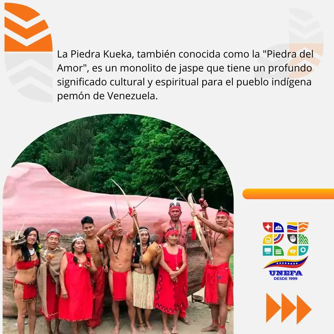 Unefa_VEN's tweet photo. Familia #UNEFISTA Esta semana les traemos una nueva Píldora Cultural.  

 #Conoce las curiosidades de la piedra kueka.

#CULTURAUNEFA #25AÑOSUNEFA #DESDE1999HASTA100PRE 

 @nicodemo_ricardo @sandraoblitasr @vladimirpadrino @FelixOsorioG https://t.co/UeSQe2Kmbk
