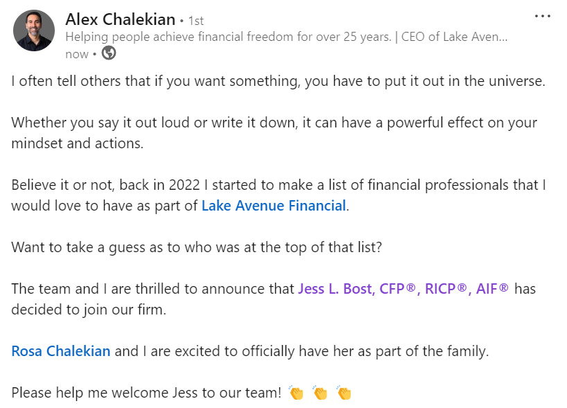 Jess Bost, CFP® tweet media