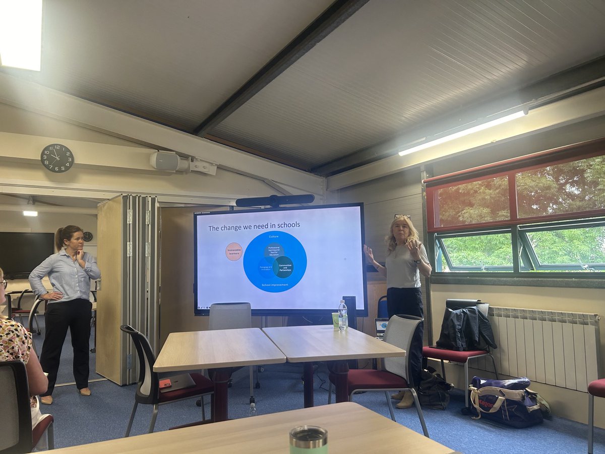 Brilliant to hear ⁦<a href="/MargaretMulhol2/">Margaret Mulholland (mmulholland.bsky.social)</a>⁩ and ⁦@katherine_ethel⁩ discuss the inclusion champions programme they are delivering with Schools in Jersey. A great opportunity to share ideas with all colleagues in Education too.