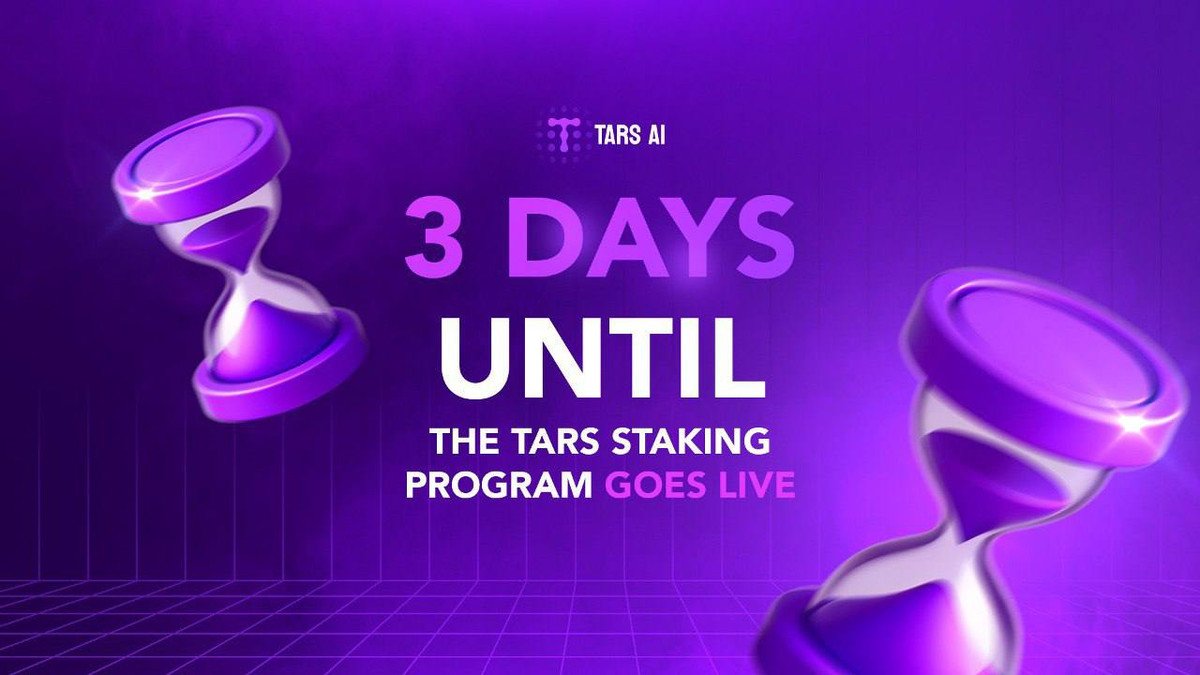 tarsprotocol's tweet photo. 3 Days Until the TARS Staking Program Goes Live! ✨

In just 3 days, TARS AI will unveil a revolutionary staking program:

> Limited time rewards pools
> Access to TARS AI incubation drops
> And much more ecosystem incentives.

The countdown has started. 

Stay tuned! ⏳ https://t.co/5v8BacHx8a