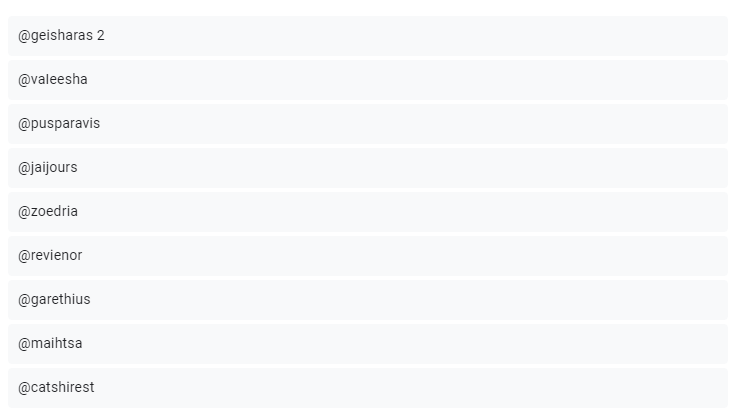 Untuk kesembilan username ini, sudah bisa kirim form, ya! Aku tunggu sampai besok pukul 20.00 WIB. ^^

Thank you so much! 💗