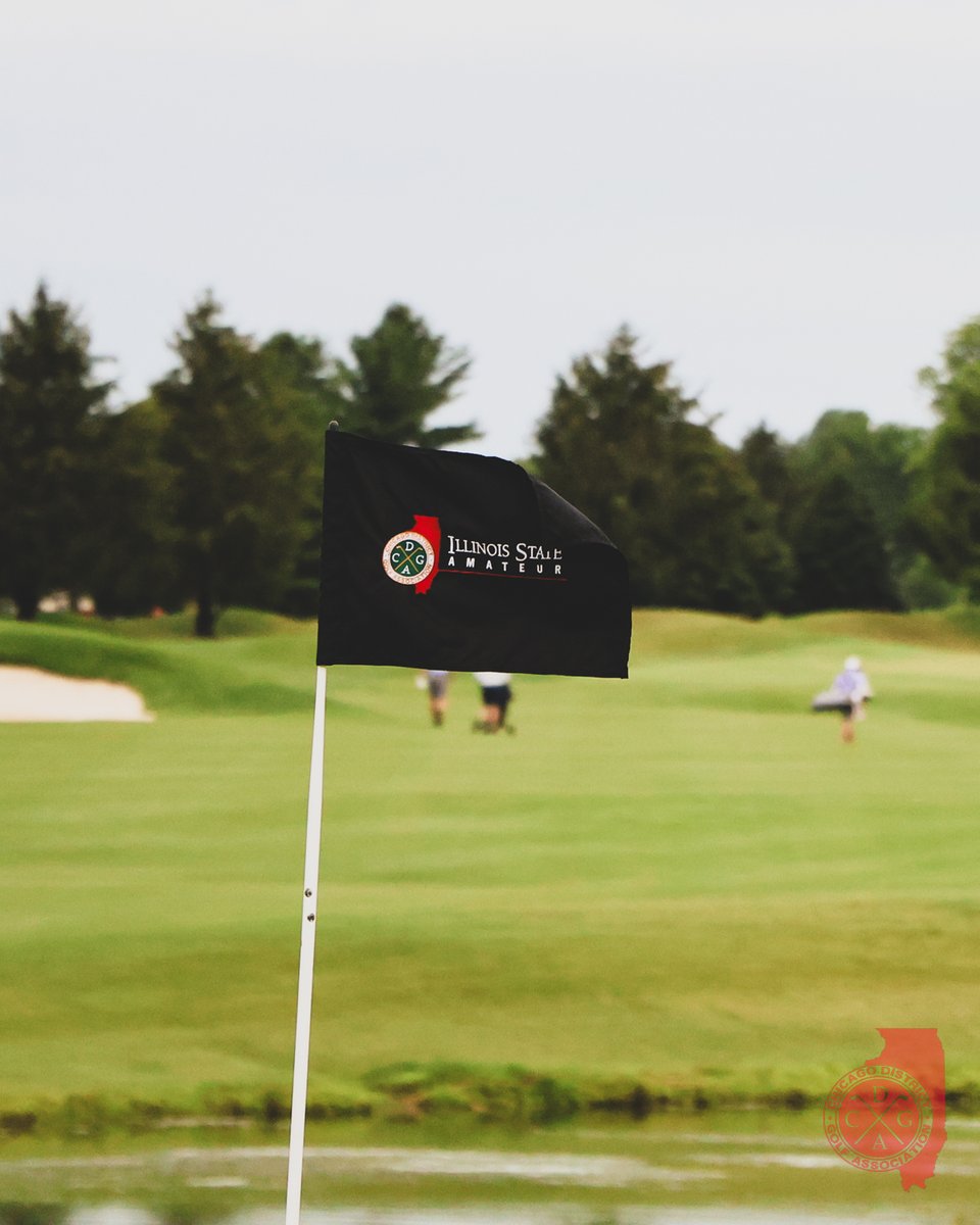 CDGAGolf's tweet photo. Day ✌️ is under way!

The 93rd #ILStateAm treks on today, as the entire 127-player field will play 18 holes ahead of this afternoon's cut to the low 35 and ties.

LIVE SCORING: https://t.co/GzjDdxk2IH https://t.co/bxcbMMEe89