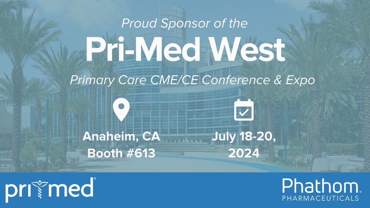 phathompharma's tweet photo. Attending #PriMedWest 2024? Stop by booth #613 to learn more about our treatment for Erosive #GERD and don’t miss our product theater on Fri. July 19th at 11:35 AM PT. #PrimaryCare #PrimaryCareProvider #PCP #PriMedWest2024 https://t.co/OmMan19AoO