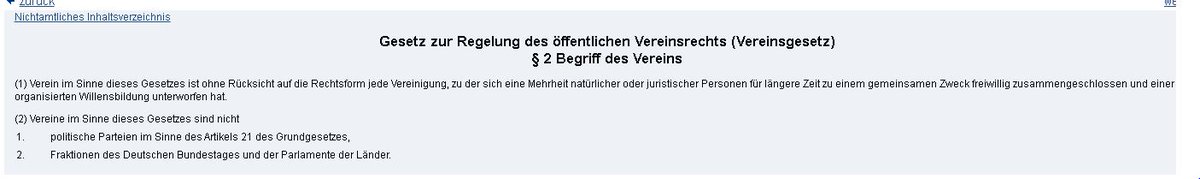 JohannesNormann's tweet image. Ein Verbot der SPD über das #Vereinsrecht (analog dem #CompactVerbot) ist übrigens nicht möglich.😉😀 

" Vereine im Sinne dieses Gesetzes sind nicht politische Parteien im Sinne des Artikels 21 des Grundgesetzes".