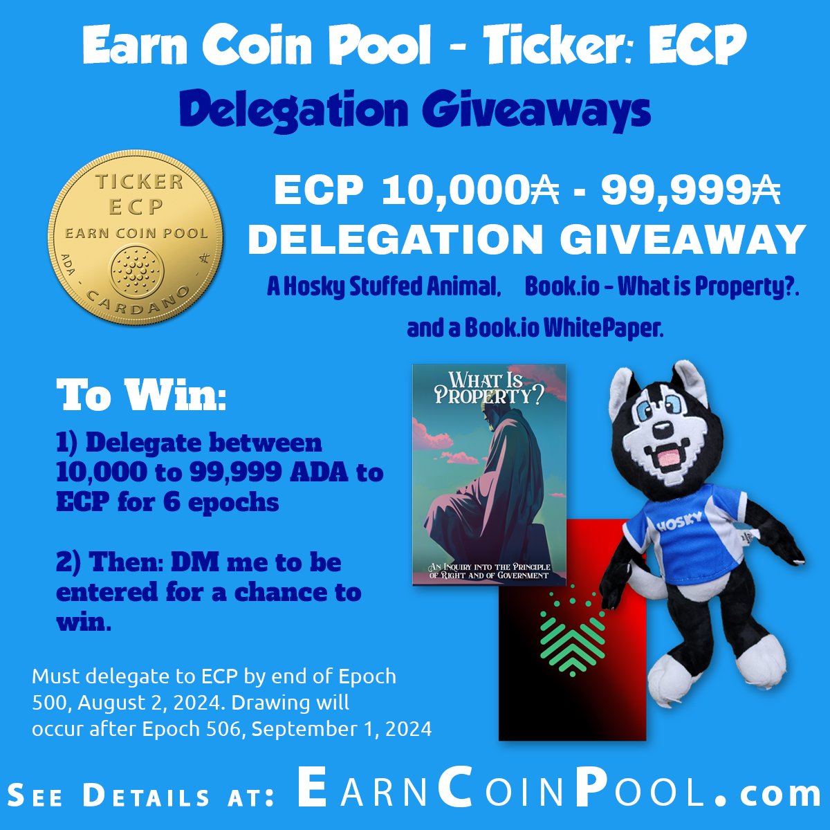 earncoinpool's tweet photo. 🔥📢We have 2️⃣ sets of staking giveaways going on now. One with prizes packs for fans of @book_io and @hoskytoken and another one for @Machiavellic_io @FGL_NFT fans.

You can only enter to win one prize pack, so choose wisely 😉
#Cardano #SingleStakePool #Staking #StakingADA https://t.co/prOdq5TXGG