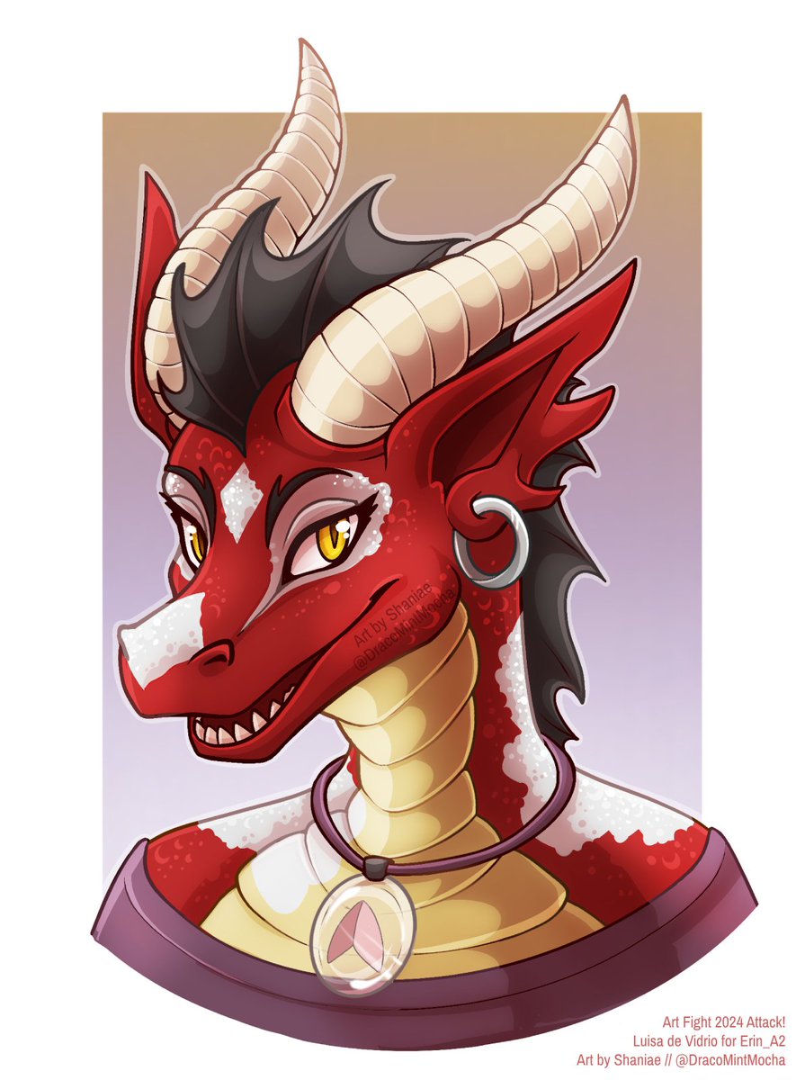 A 1-year-late revenge for <a href="/Erin_A2/">Erin_A2</a> 's amazing dragonborn OC Luisa de Vidrio! ✨ We're both seafoam this year so it's a friendly fire - hope you like! Sorry for the wait too!! #artfight