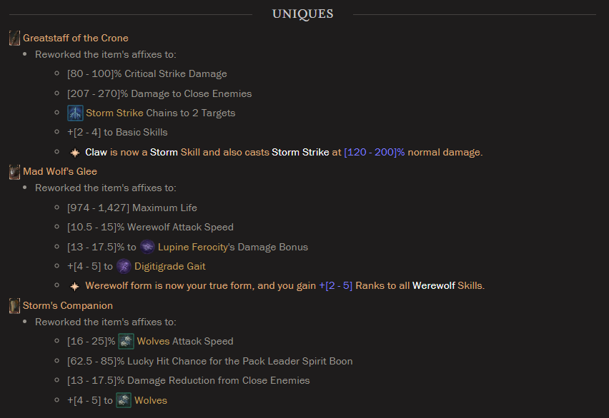 rob2628's tweet photo. ALL Uniques are getting a massive rework for #DiabloIV Season 5 😎 Here are the full details on 18 of them changing August 6th: https://t.co/iWCFca4mXr

Thanks to @DonTheCrownTV &amp; @Wowhead

51.8% Luck Hit Chance now on Firsts of Fate - up to 100% when Masterworked 🤩 https://t.co/hX5gafw8s0