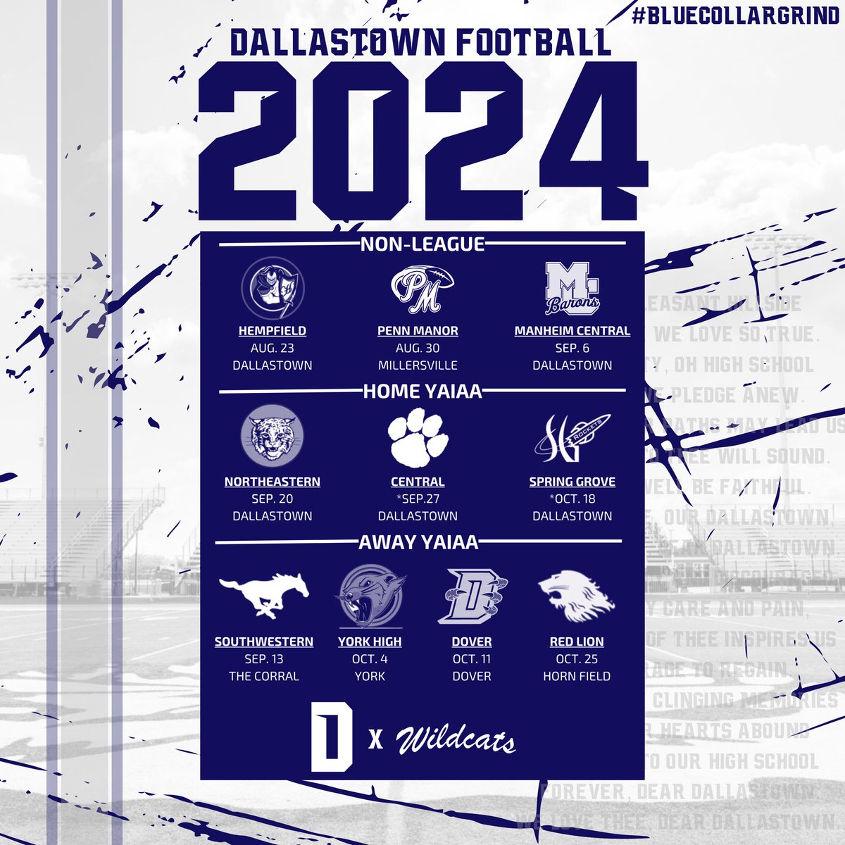 The full slate🏈🗓️. Everything matters in 2024! #DTFootball24 #BlueCollarGrind